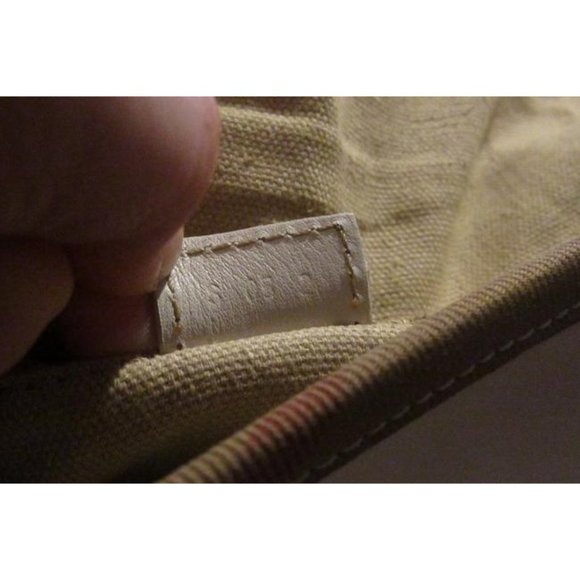 Burberry Purses Plaid Trim White Leather With Nova Check And Coated Canvas Bag - Picture 12 of 12